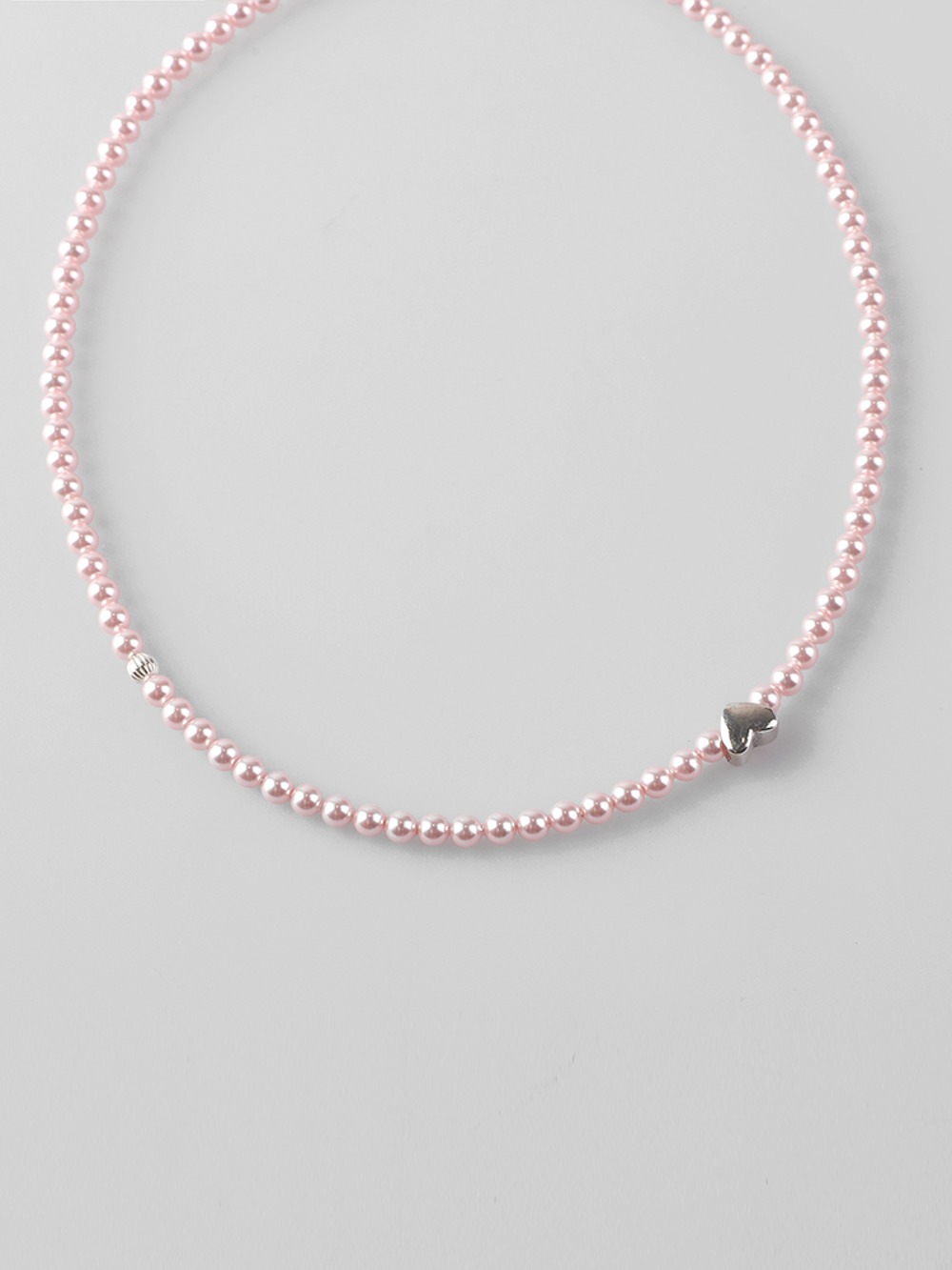 Heart Pearl Necklace [Sunset Pink]
