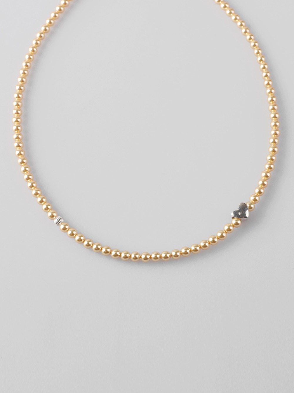 Heart Pearl Necklace [Sunset Yellow]